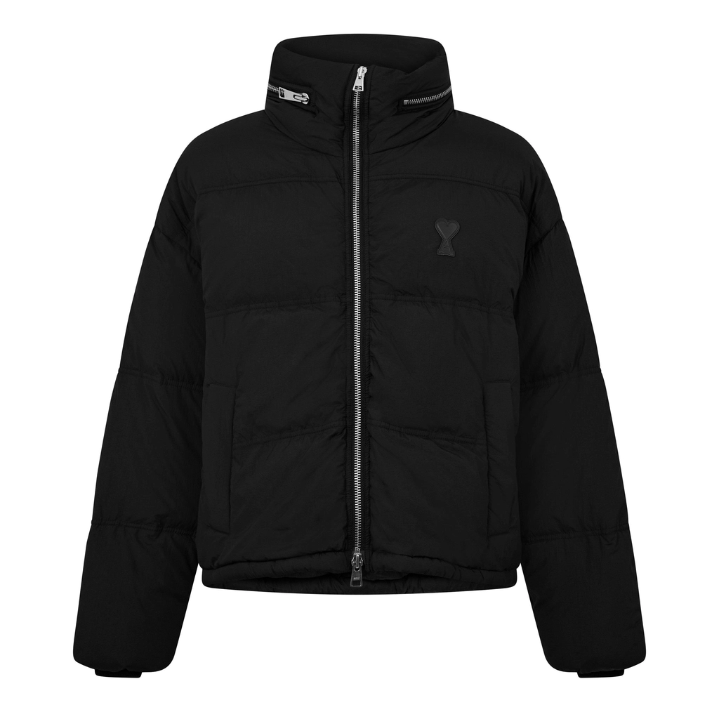 AMI Paris De Coeur Down Jacket - BLACK/001